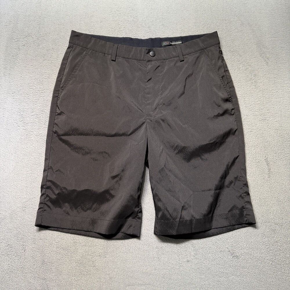 Greg Norman Mens Size 32 Performance Golf Shorts Black Stretch Lightweight